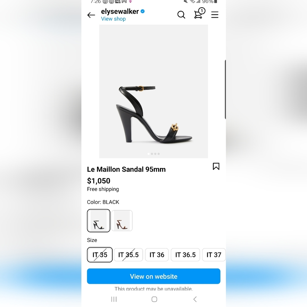 Saint Laurent le maillon 95 sandal - Picture 8 of 8